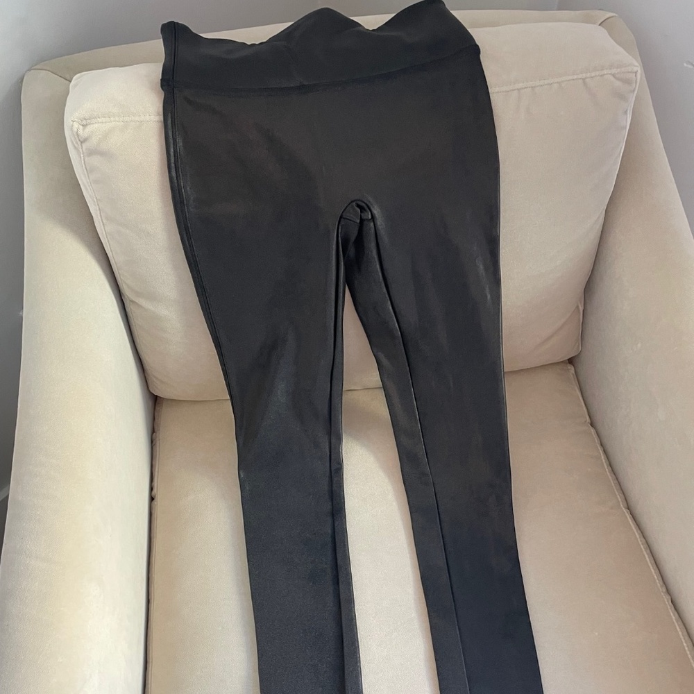 SPANX Faux Leather tall leggings with high waist